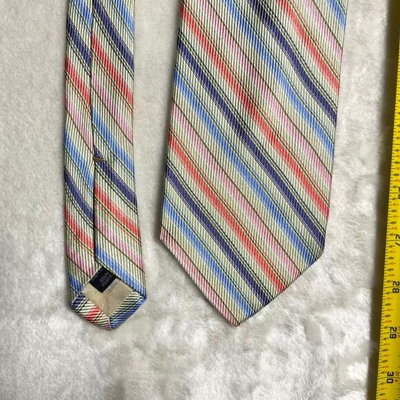 Vintage 70's Tie 58" x 3.5" Ken's Spring Easter Diagonal Stripes Fun Seasonal - Picture 7 of 8
